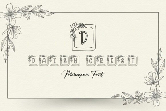 Daisy Crest: A Fresh Take on Floral Monogram Fonts