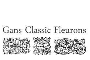 Gans Classic Fleurons: The Vintage Ornament Font