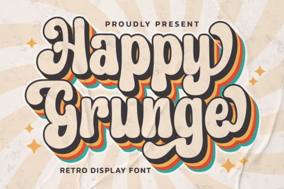 Happy Grunge: A Fun and Groovy Display Font for Creative Projects