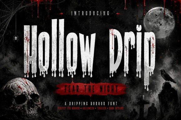 Hollow Drip: A Typeface Engineered for Chilling Visual Impact