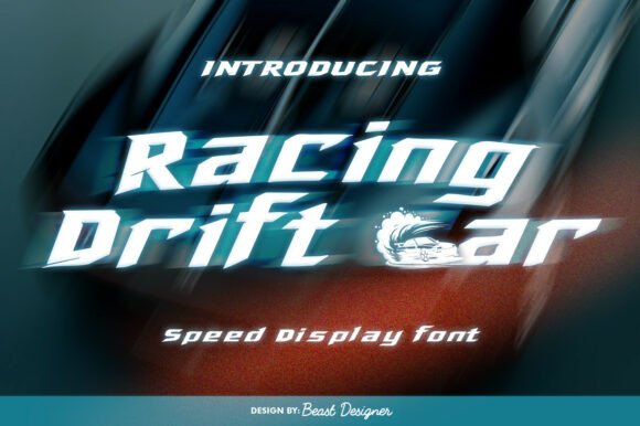 Racing Drift Car: High-Octane Typography for Modern Design