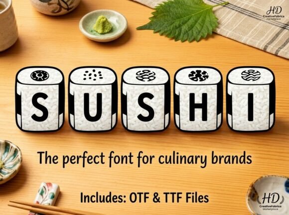 Sushi: A Display Font That Serves Up Bold Branding