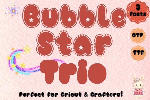 Unleashing Nostalgic Fun with the Bubble Star Trio Typeface